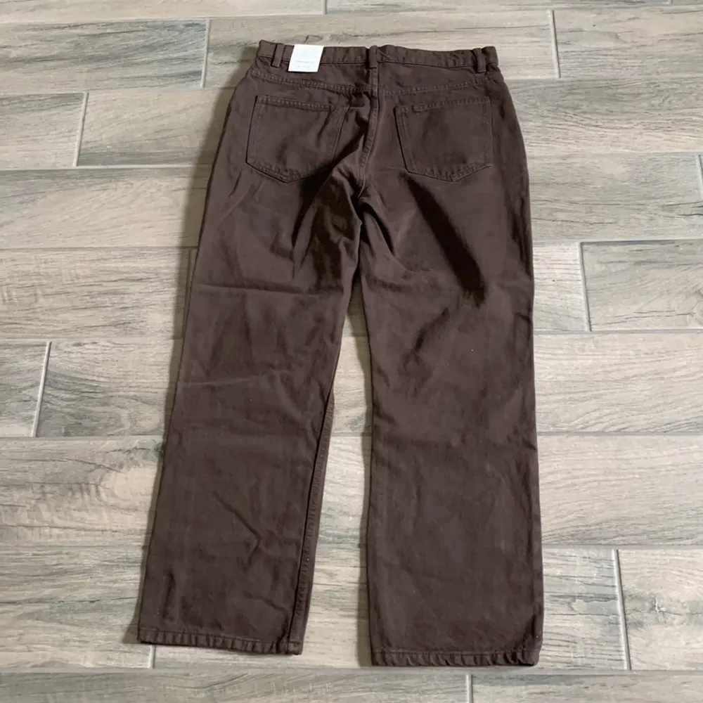 straight fit brown button up jeans - Image 8