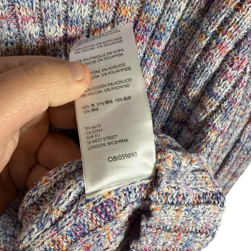 NWT Free People Marled Ribbed Turtleneck Multicolor Sweater Size M - Image 10