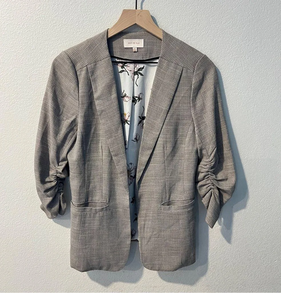 Skies Are Blue Raja Printed Collarless Blazer Womens Size XS - Image 1