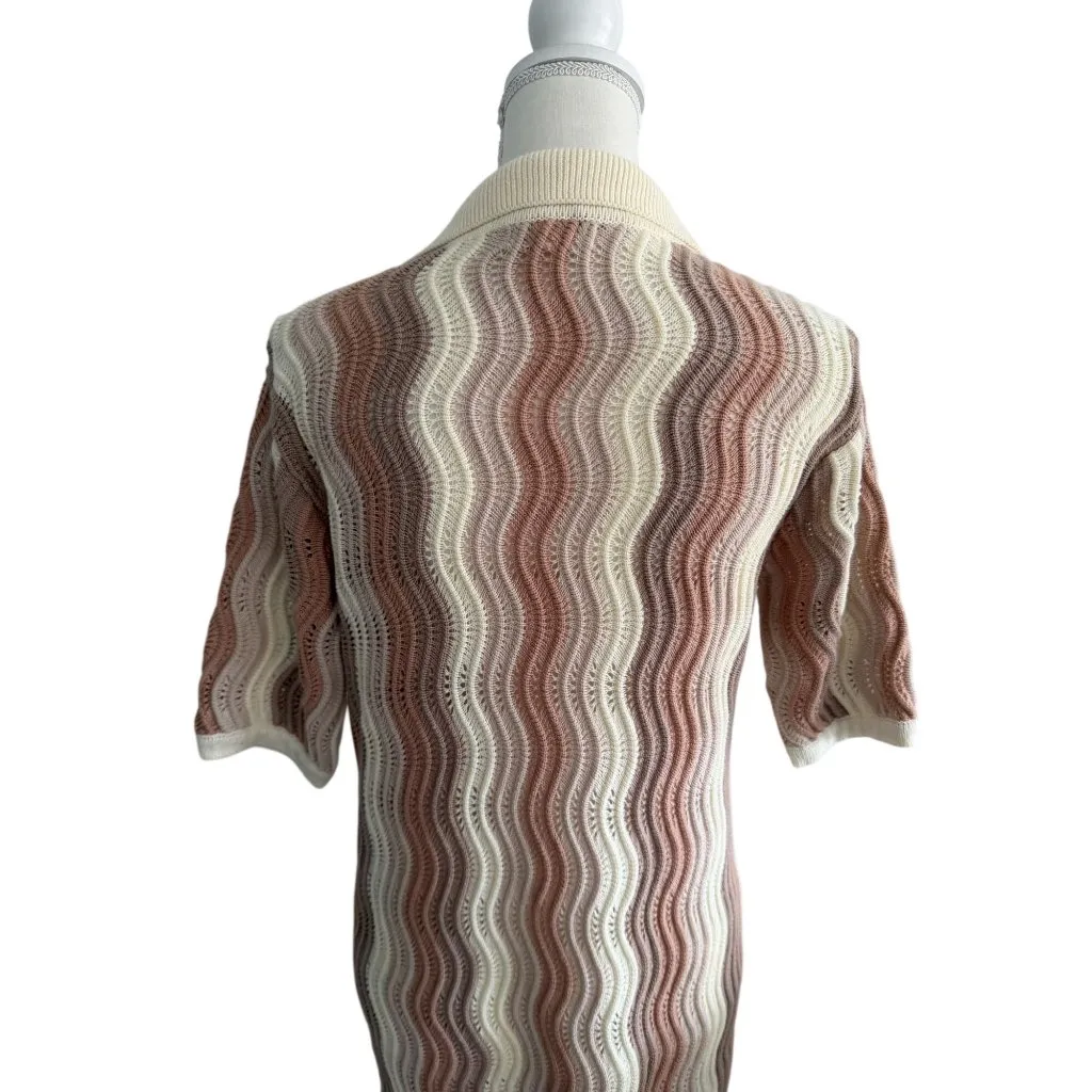 HEARTLOOM Wavy Knit Neutrals Dress Size Small - Image 11