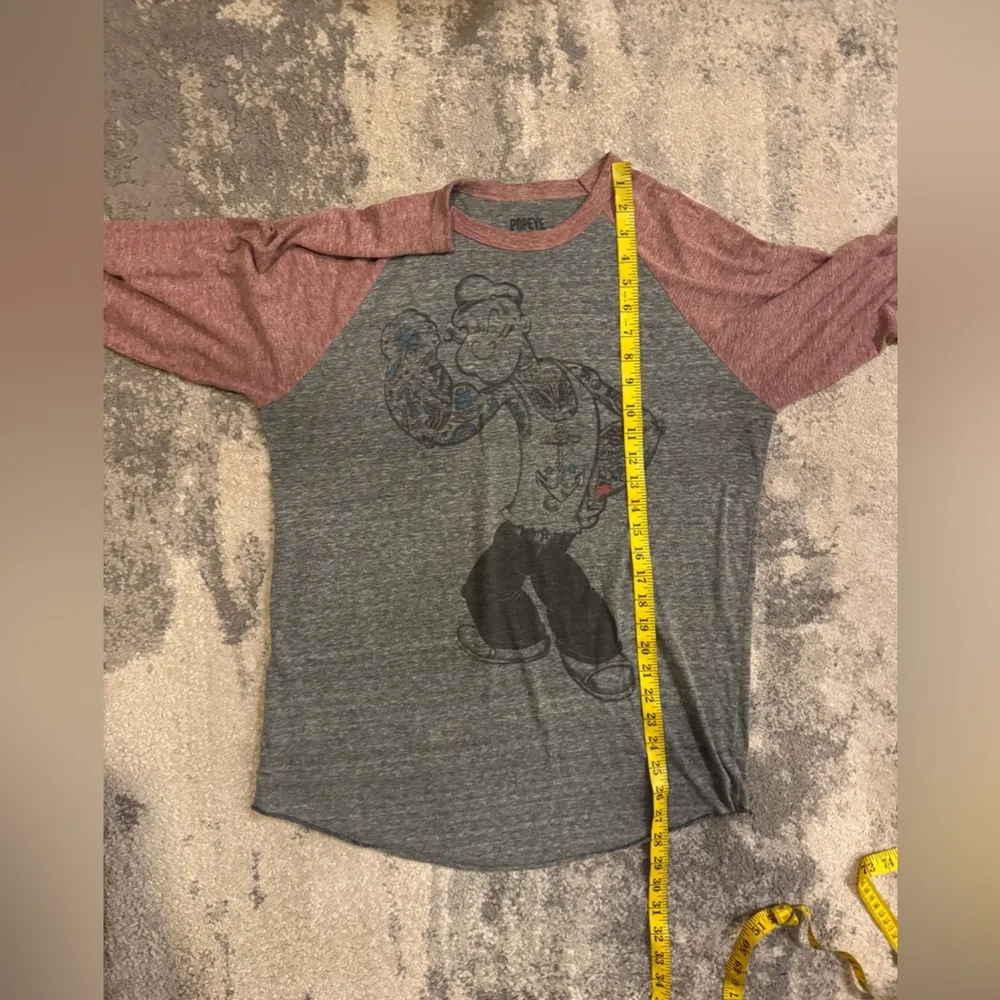 Gray Popeye  3/4 Sleeves T-Shirt - Image 5