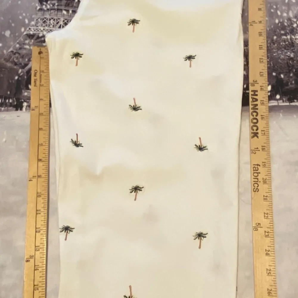 kim rogers  White Capri Pants Palm Trees Size 12P - Image 5