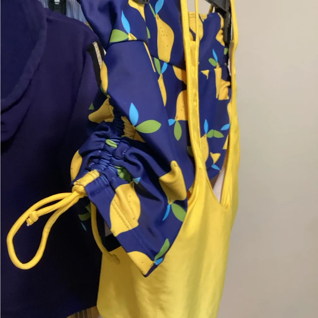 SHEIN Yellow and Blue Lemon Print Bikini - Image 2