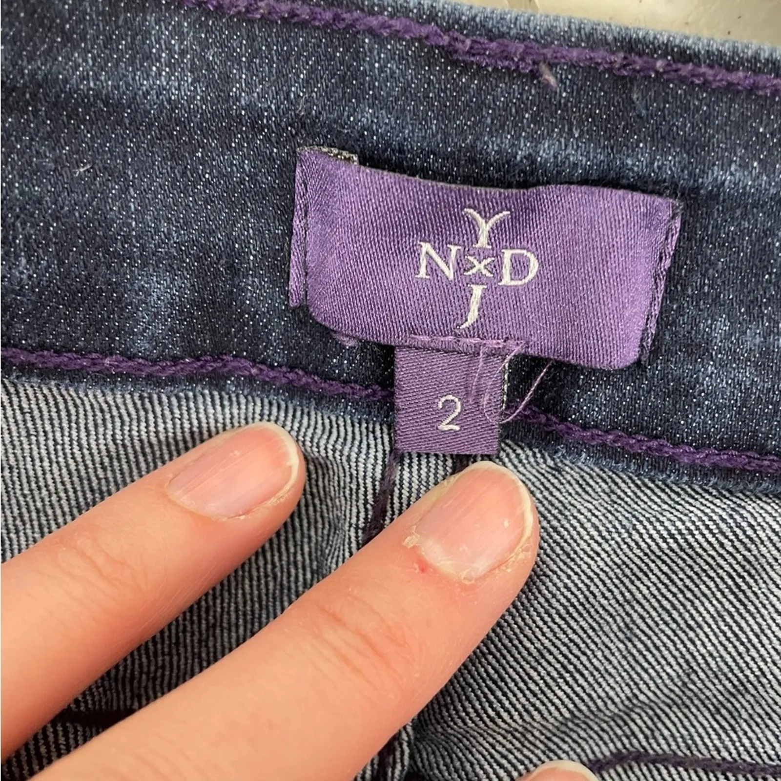 NYDJ Dark Wash High Rise Skinny Jeans Ankle Fit Womens 2 Blue Denim Stretch - Image 9