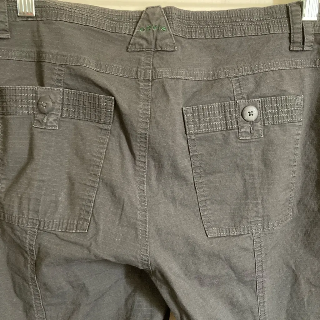 Orvis Gray Lightweight Cuffed Hem Capri Pants #Pk - Image 8