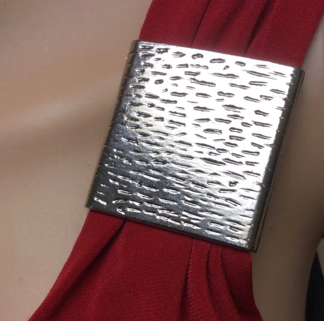 Red One Shoulder Ruched Small Dress - Image 3