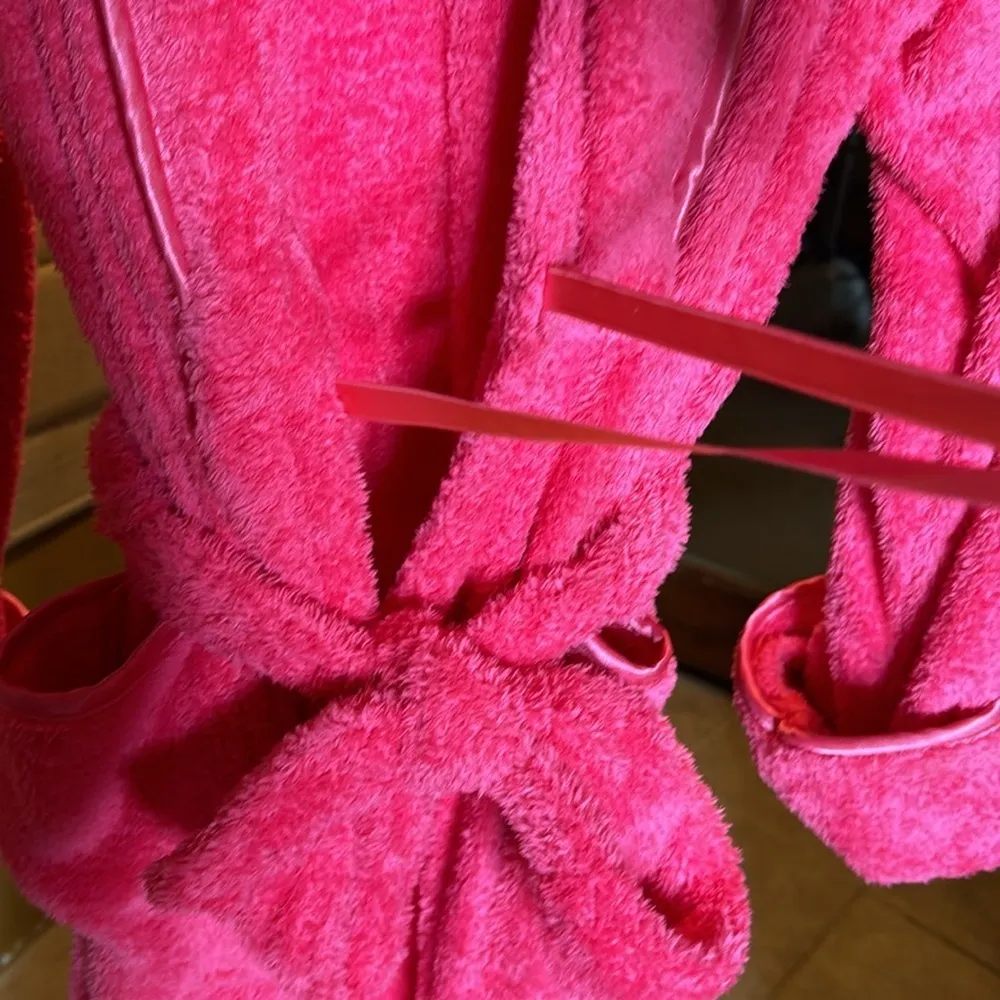 Bath & Body Works Plush Fuchsia Pink Maxi Robe Size L / XL Cozy Spa Belted - Image 7