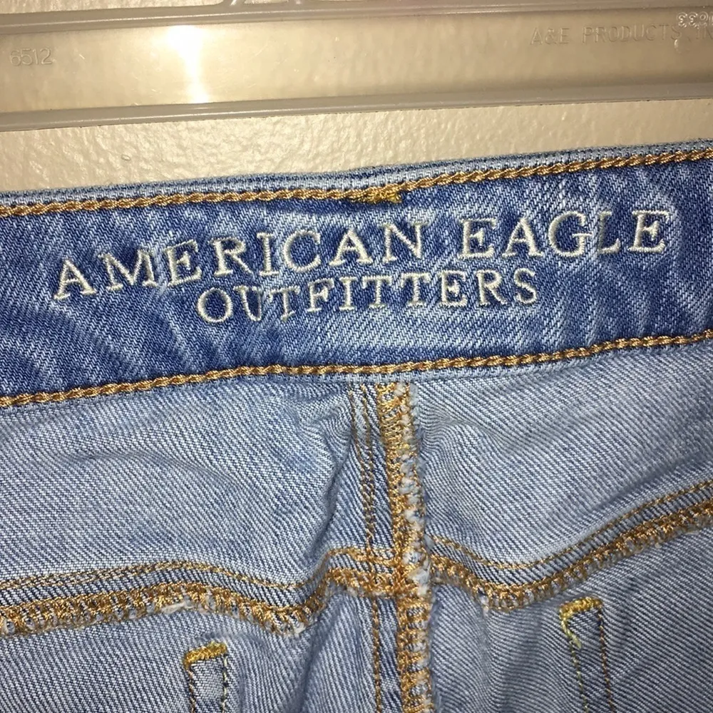 American Eagle distressed skinny jeans size 0 washed color distressed holy jean‍ - Image 7