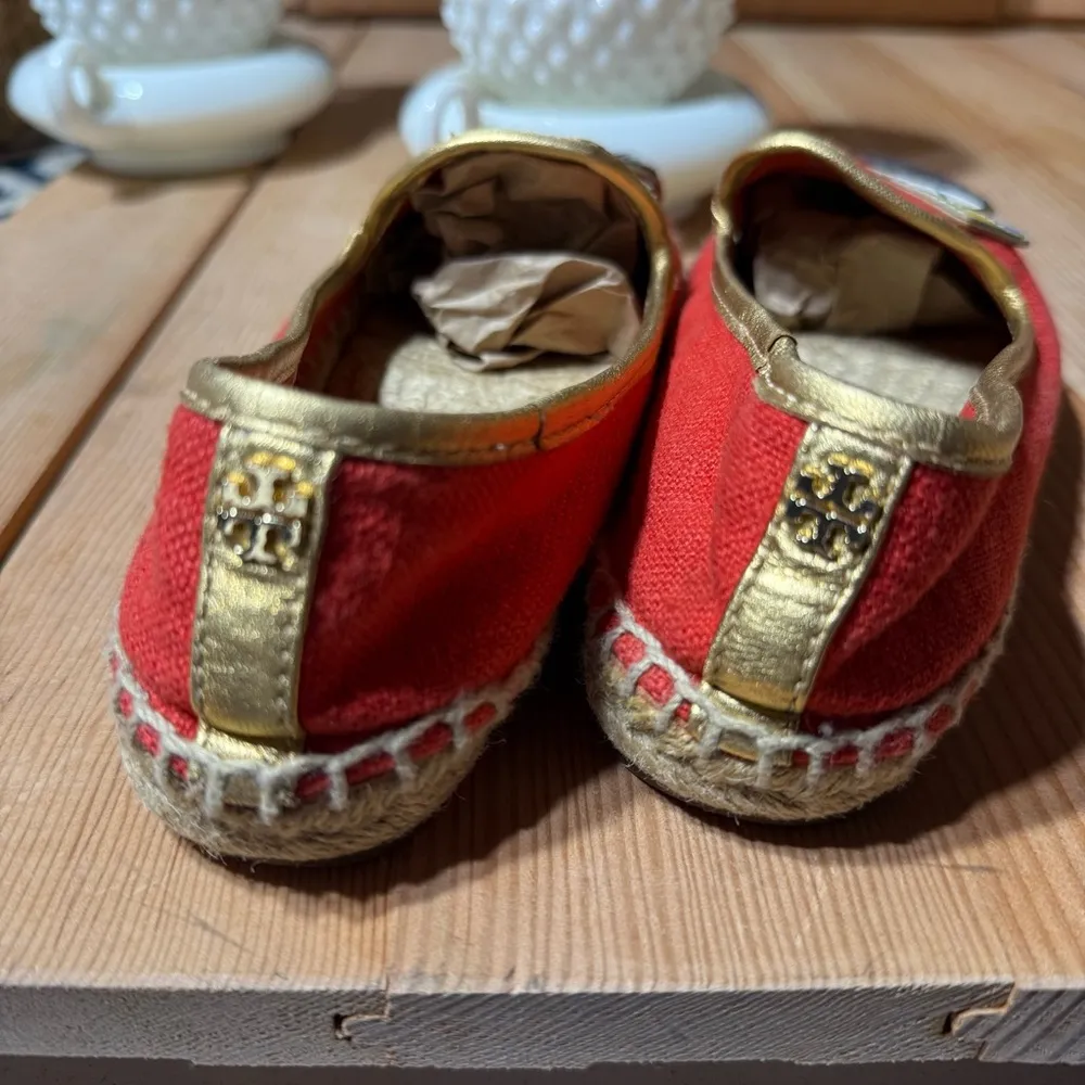 Tory Burch 'Coco' Espadrille Flats Orange Size 5 - Image 3