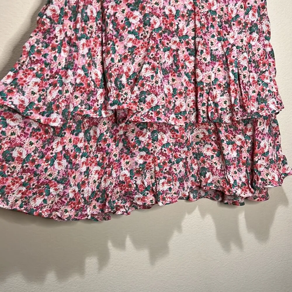 Zara Ruffled Multi-Color Floral Skort Size S - Image 3