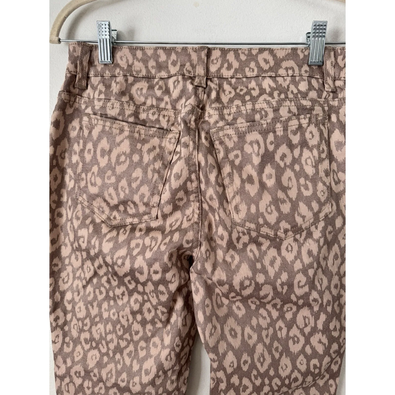 NWT Boston Proper Leopard Ankle Jeans Lush Pink Metallic Women’s Size 4 - Image 6