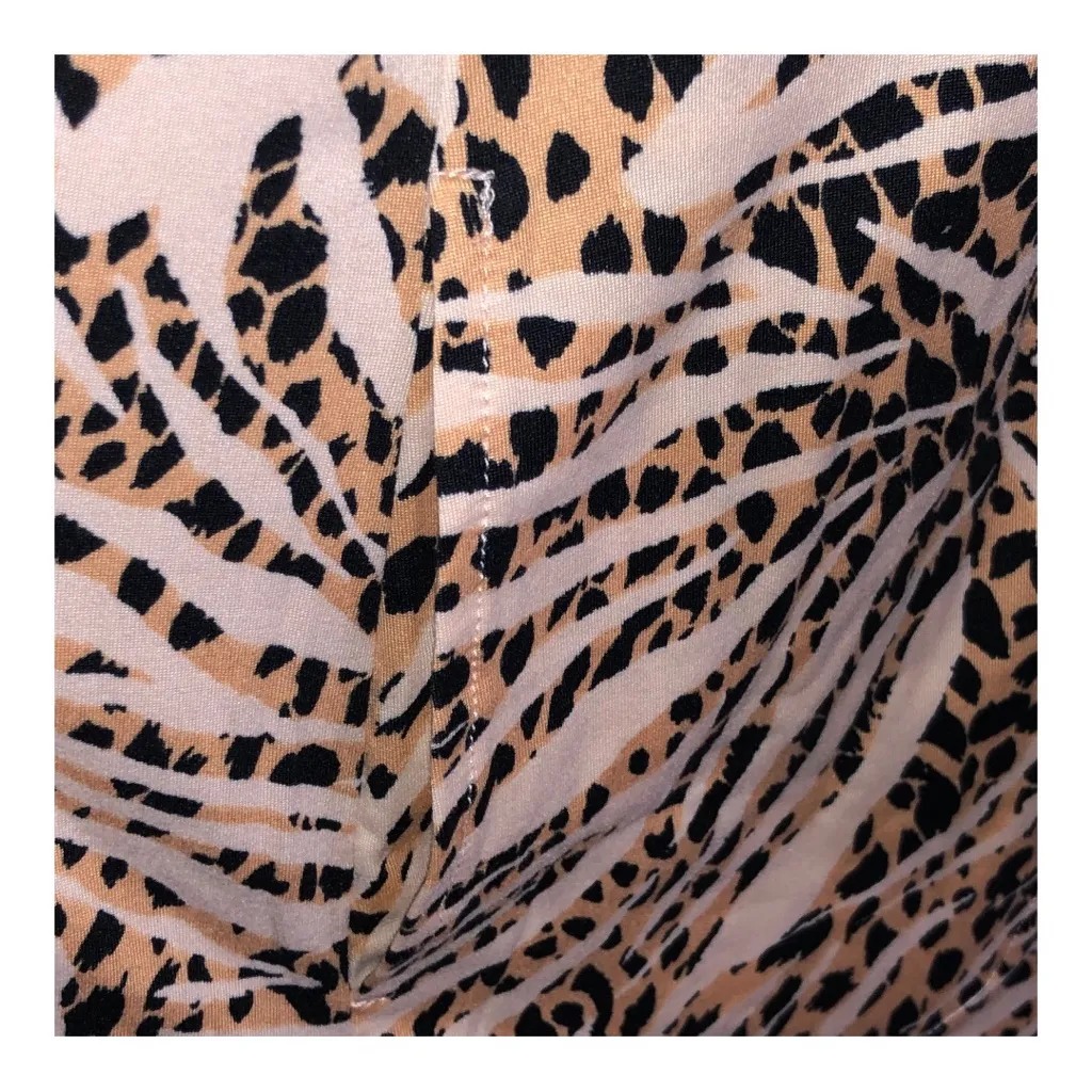 Comfort Code by Cuddl Duds OpenFront Animal Print Cardigan with Pockets ~ NWT! Orange Size XL - Image 3