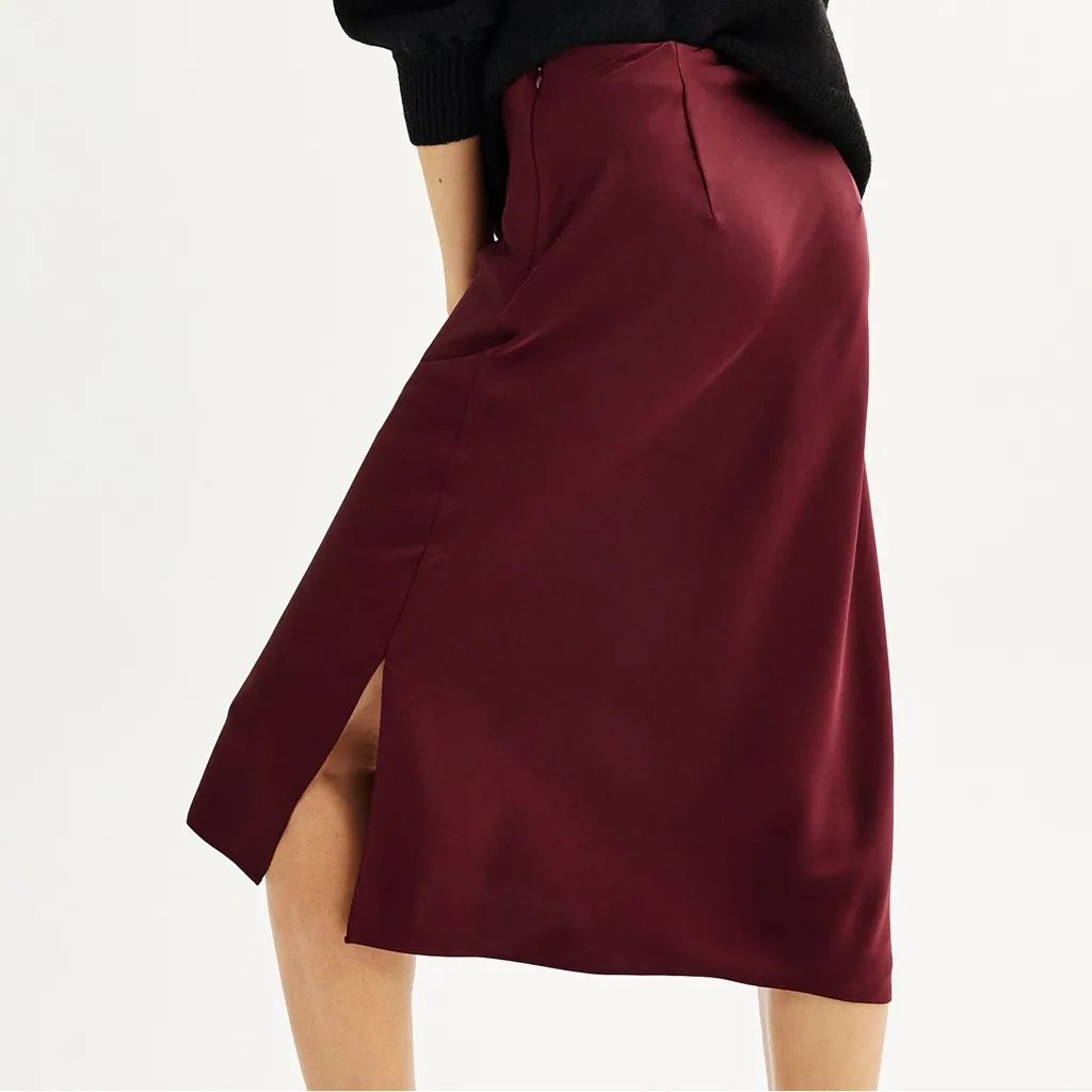 Nine West Deep Burgundy Pencil Skirt - Image 2