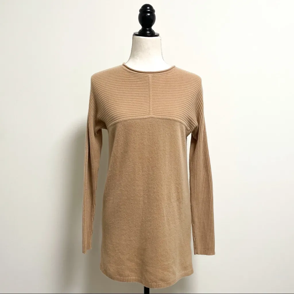 Tory Burch Deanna Cashmere Long Ribbed Sweater - Image 2
