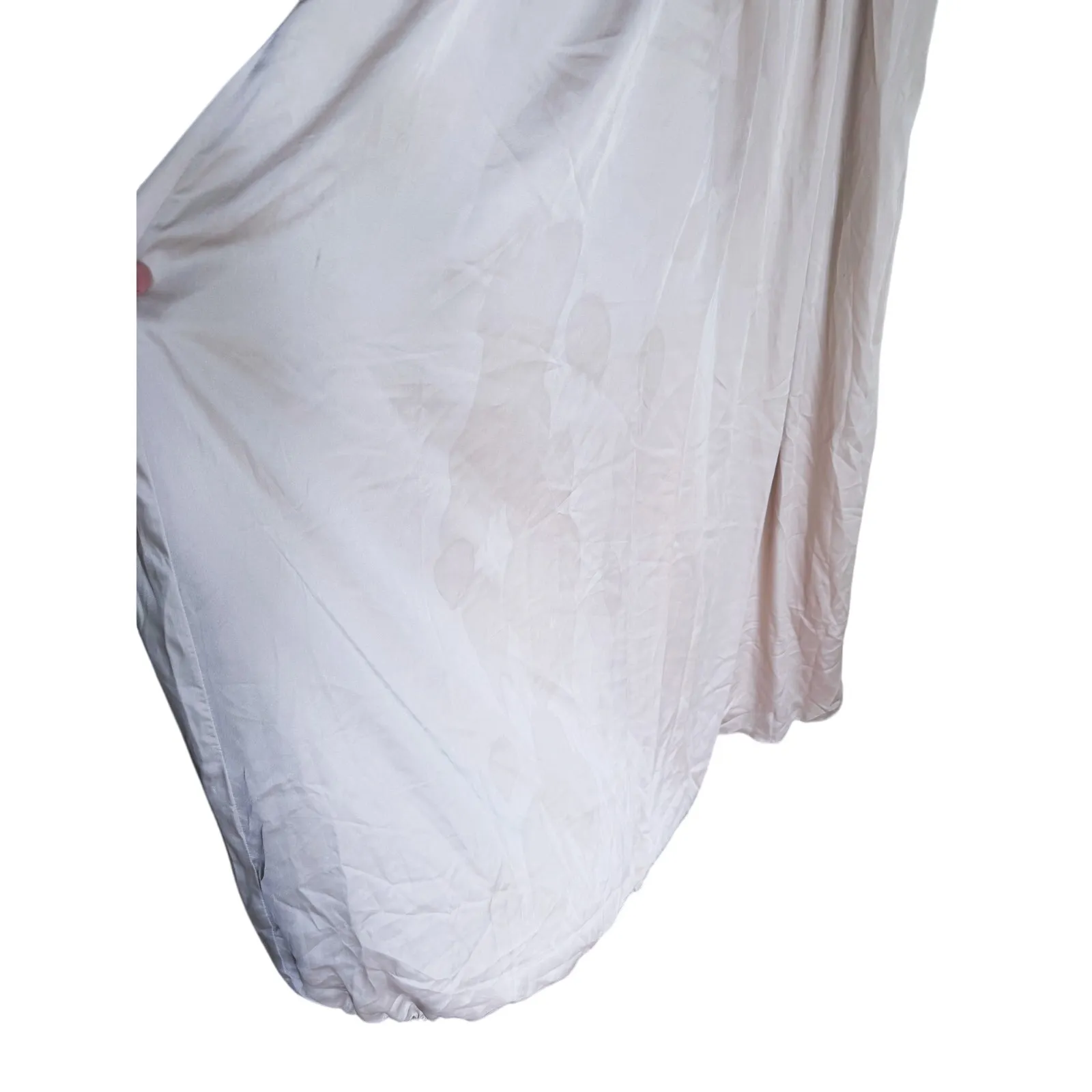 Vera Wang Formal Evening Gown V-Neck Halter Dress Size 4 Champagne Bridesmaid - Image 12