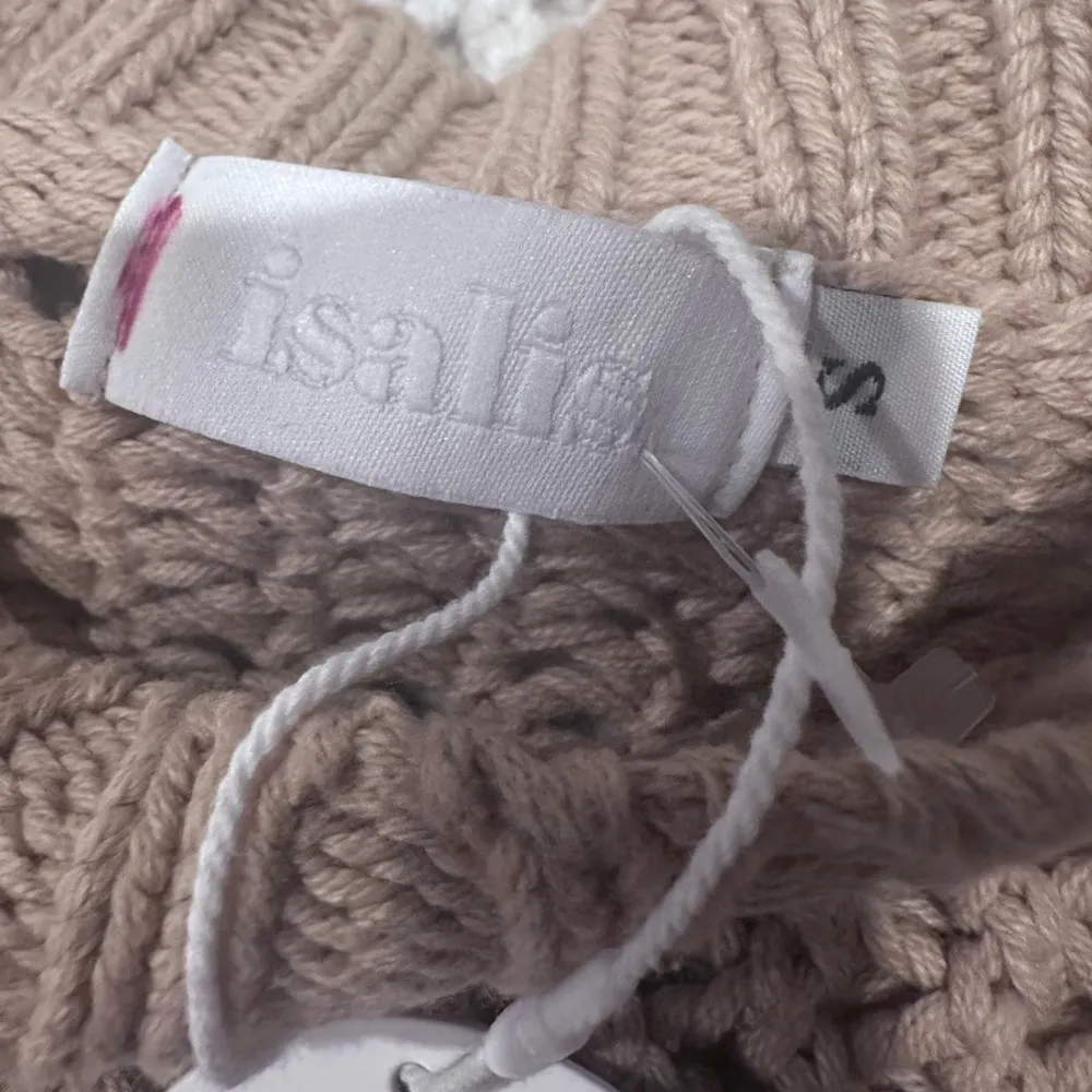 NEW ISALIS ELVIA CROCHET/SWEATER IN SAND TAN SMALL Women's - Image 5