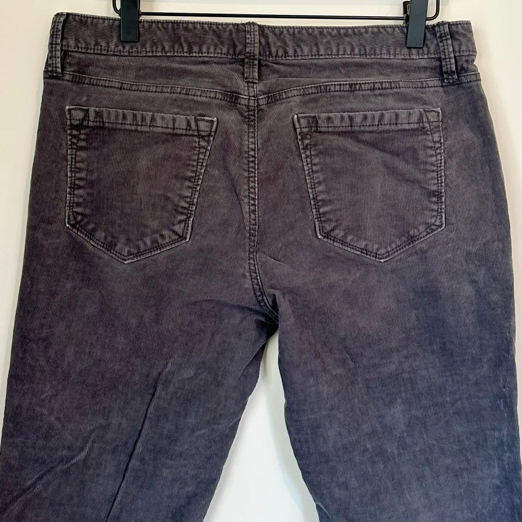 Ann Taylor LOFT Gray Curvy Boot Corduroy Pants - Size: 10P - Image 6