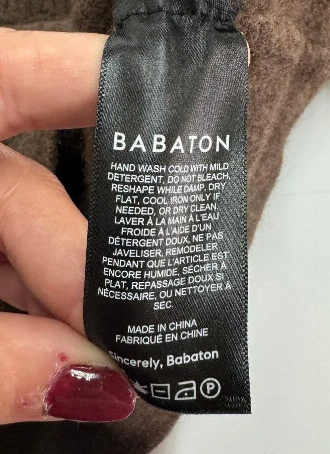 Babaton Sweater Womens X Small Brown Bustle Off Shoulder Knit Wool Blend Aritzia - Image 8