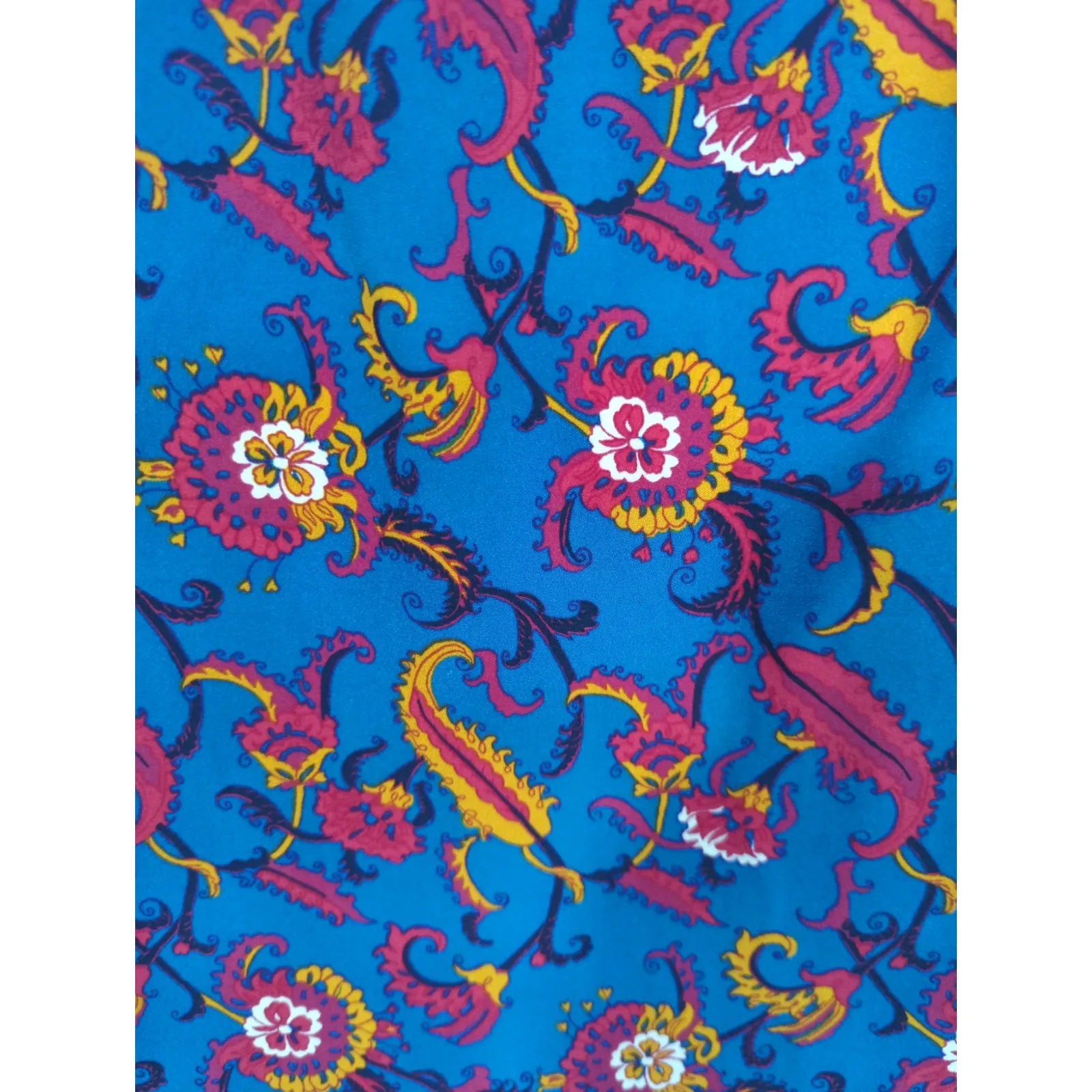 Ann Taylor Blue Floral Paisley Sleeveless Shift Midi Bohemian Dress Medium NWT - Image 5