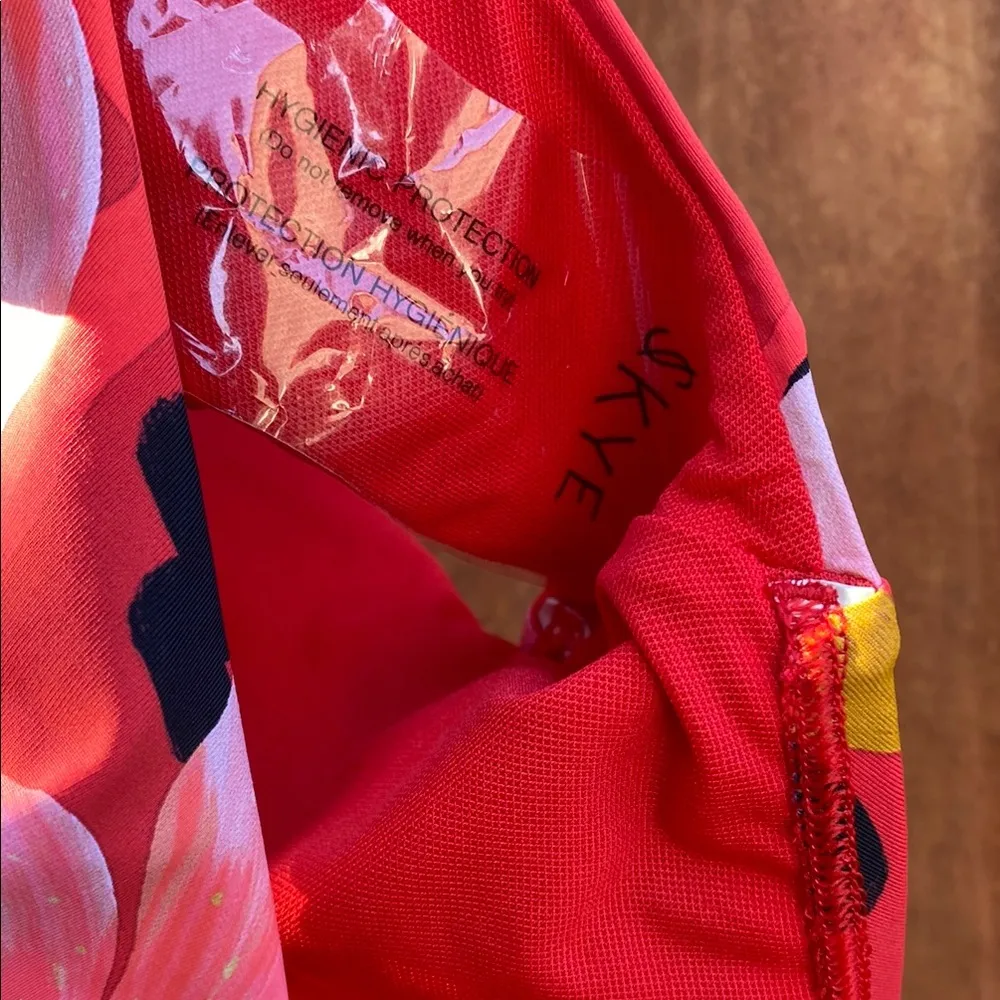 New Ladies Size Lg Break of Day Juliana Side Tie Bikini Bottom Vibrant Tropical - Image 6