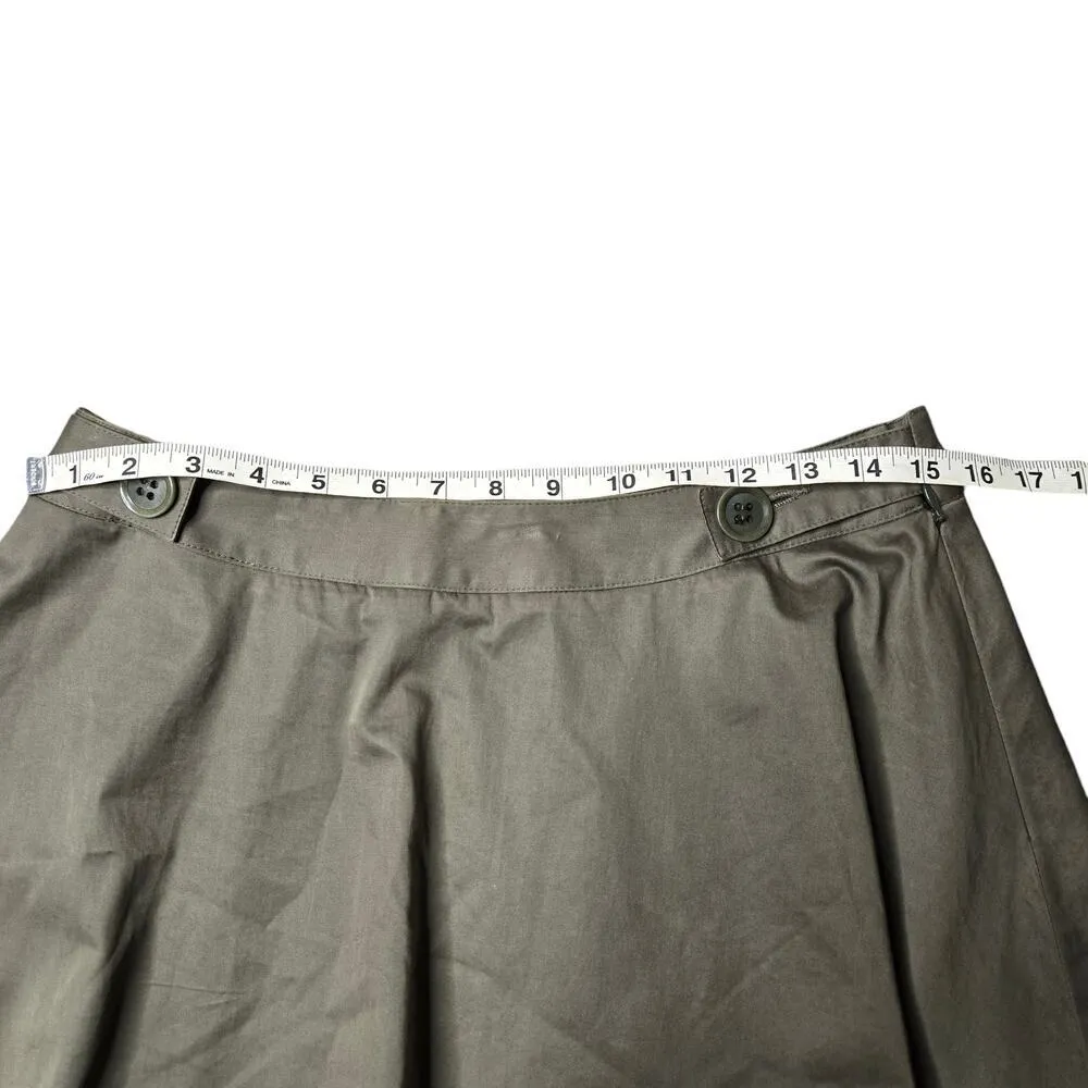 Ulla Johnson Green Pleated Skater Skirt Size: 8 - Image 4