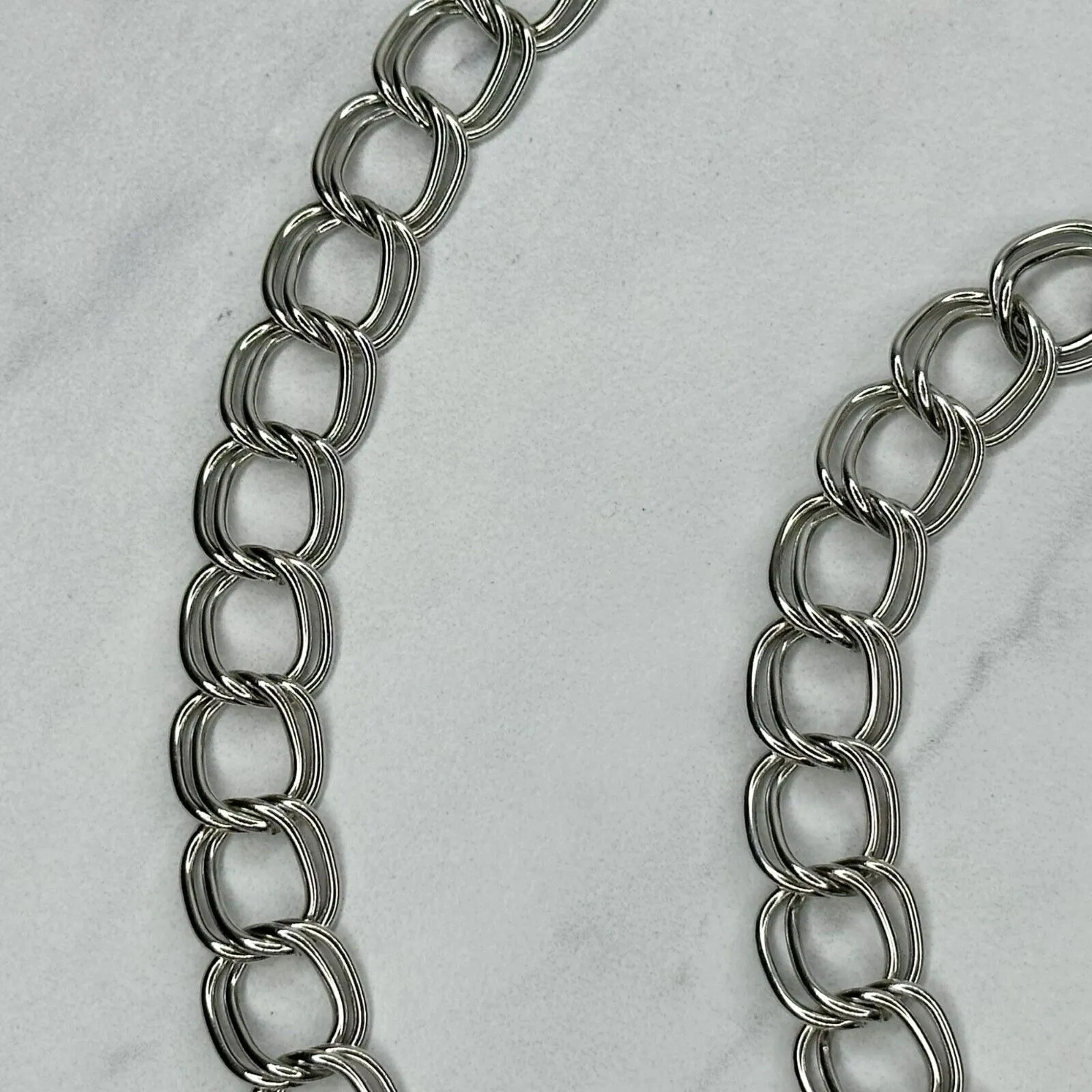 Silver Tone K Initial Chain Link Belt Y2K Festival XS/Small (XS/S) ✨ - Image 5