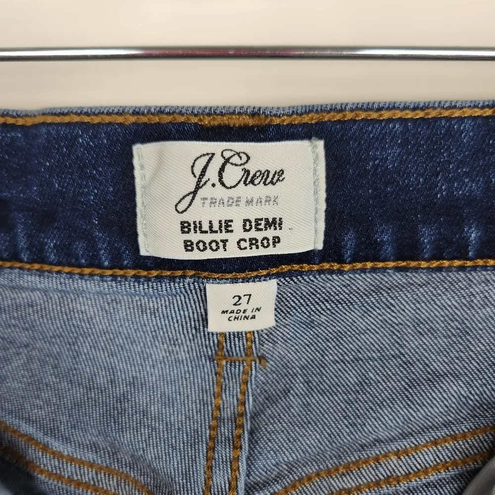 J. Crew Womens Jeans Billie Demi Boot Crop Blue Size 27 - Image 10