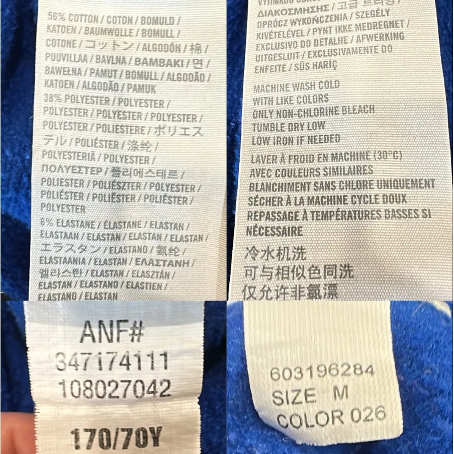 Hollister 2010s Royal Blue Low Rise Flare Bootcut Sweatpants Cozycore Lounge Med - Image 11