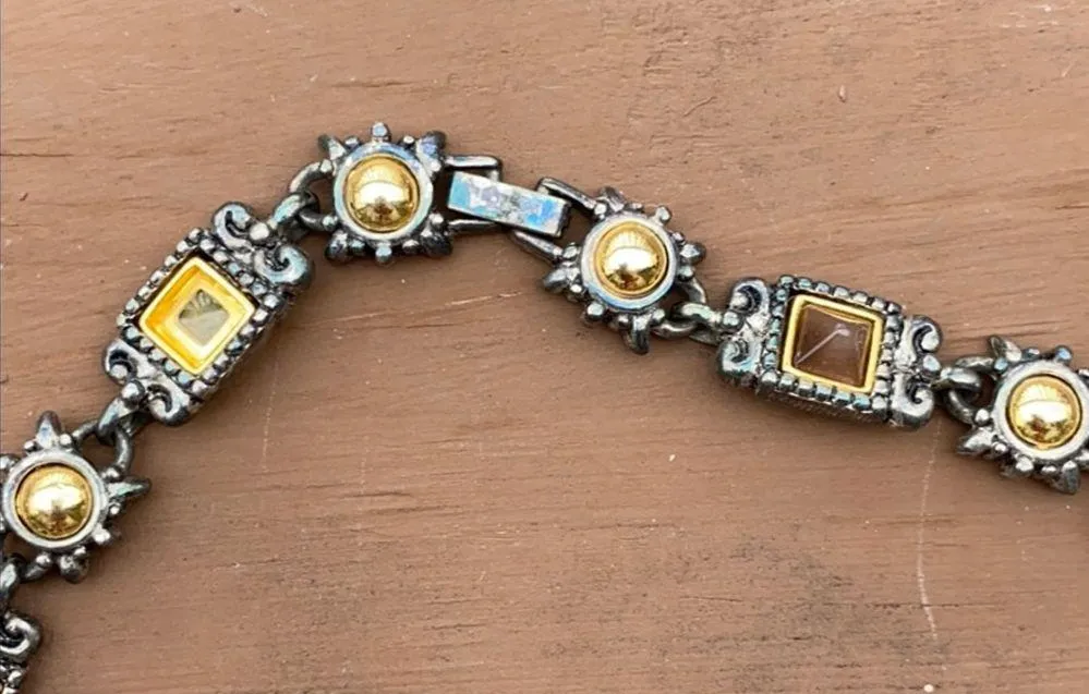 Premier Designs Matching Necklace and bracelet, brown stones - Image 2