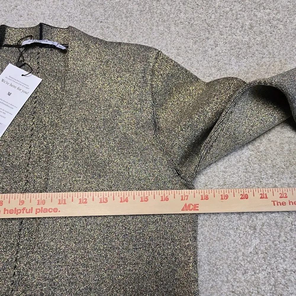 MM Lafleur NWT Woolf Jardigan Gold Size XL‎ Career Academia Sparkly $295 Luxury - Image 12