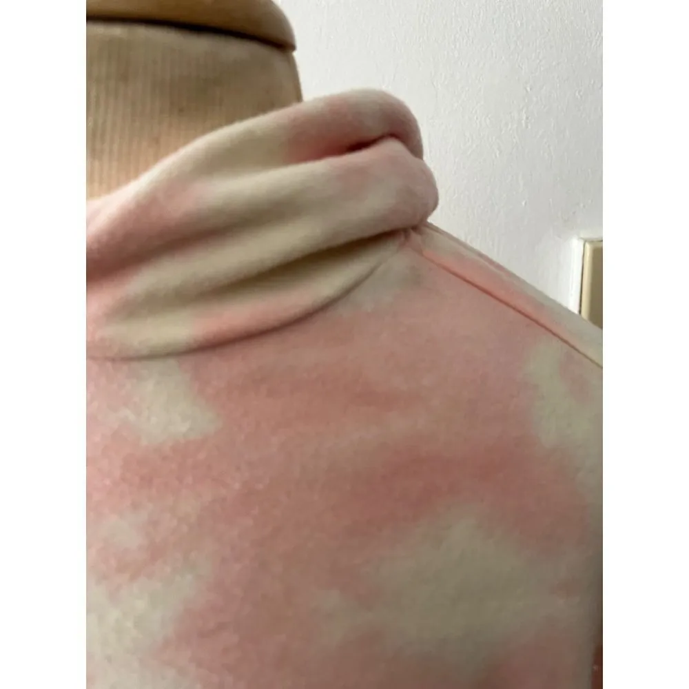 Disney Ella Enchanted princess pink tie dye drawstring hoodie cropped sweater M - Image 5