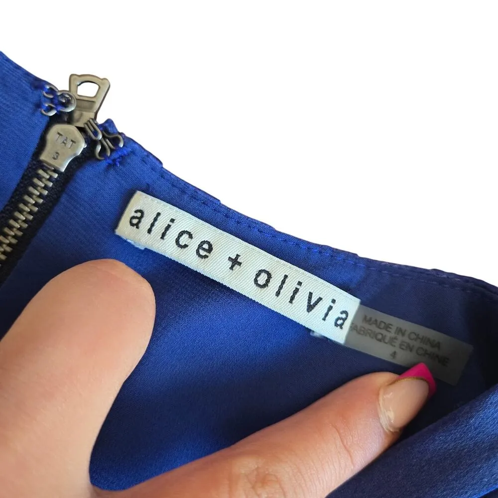 Alice + Olivia Damia Sleeveless Ruched Mini Dress Size: 4 - Image 4