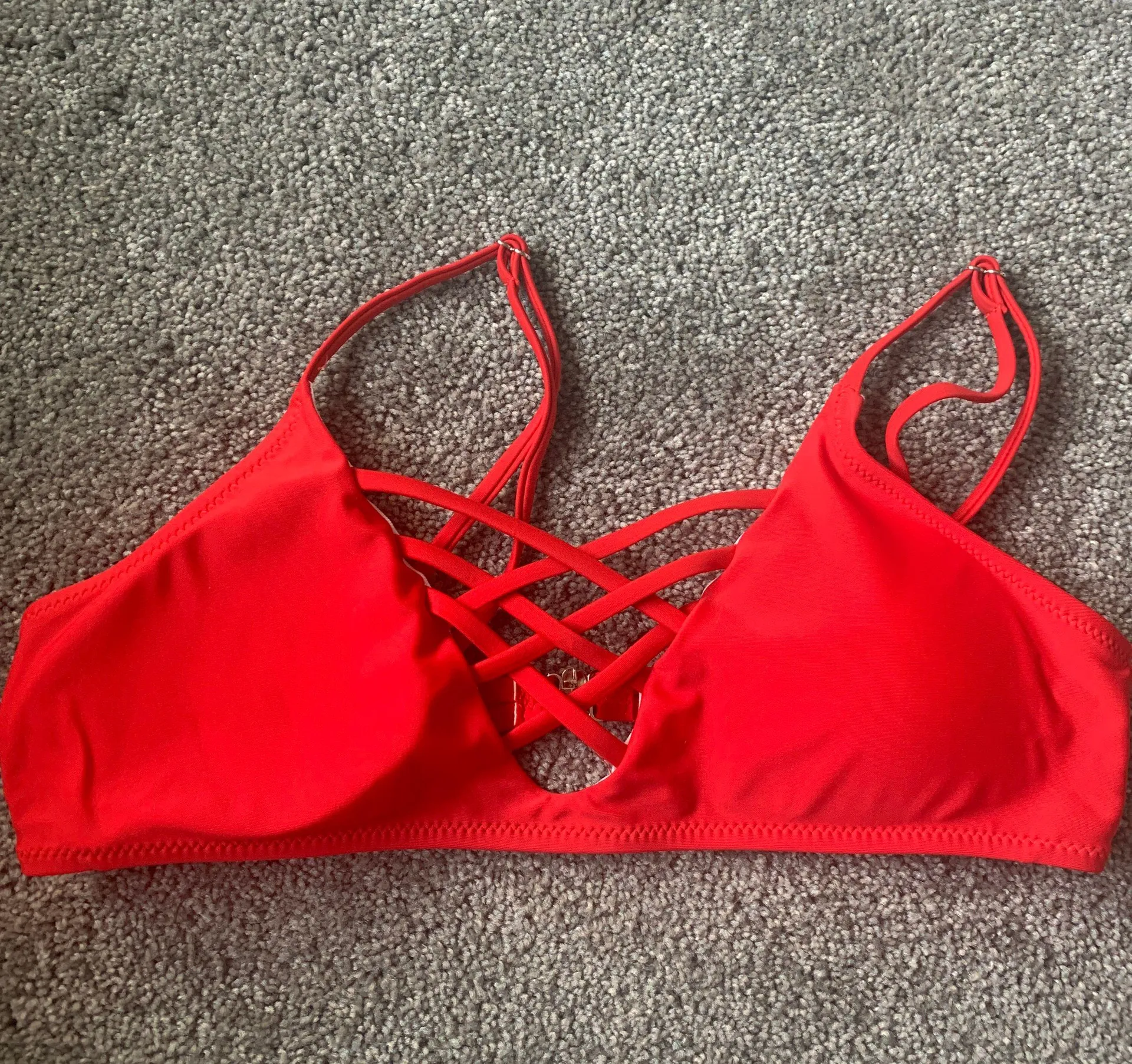 SheIn Red Bikini Top and Floral Bottoms - Image 2