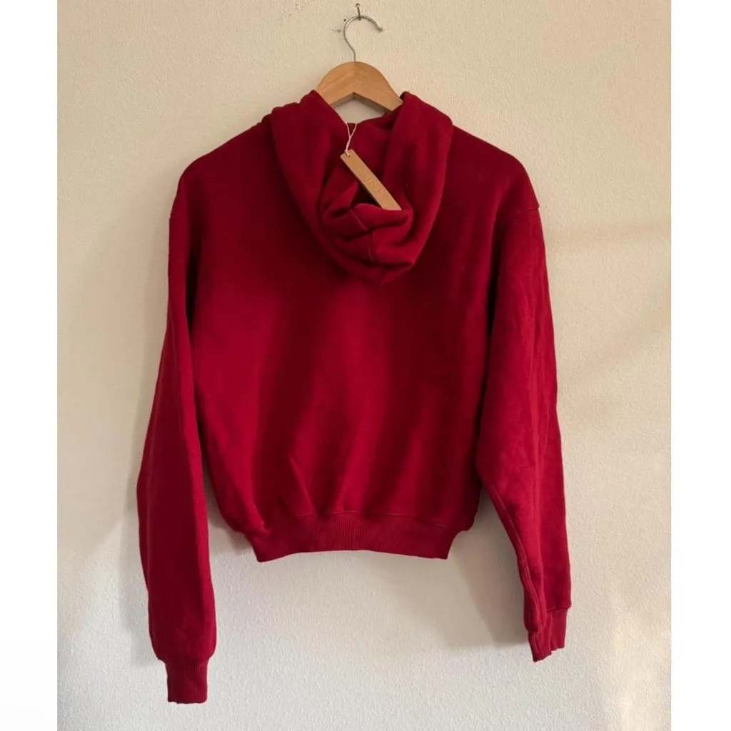 Skims Cotton Fleece Classic Hoodie in Brick, Size XXS - Image 8