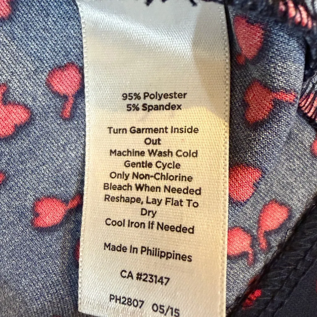 Talbots Dark Blue Skirt with Red Heart Design - Image 2