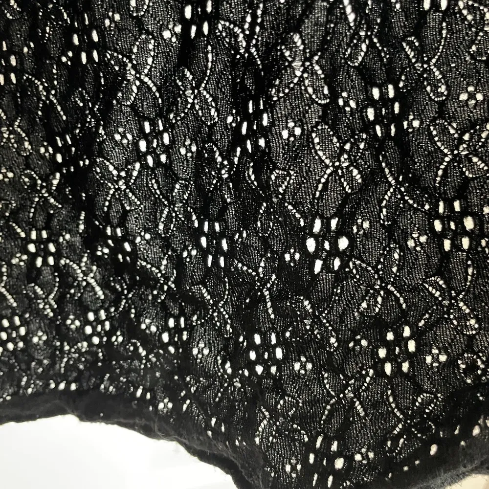 Vintage eyelet black tank top y2k Size M - Image 4