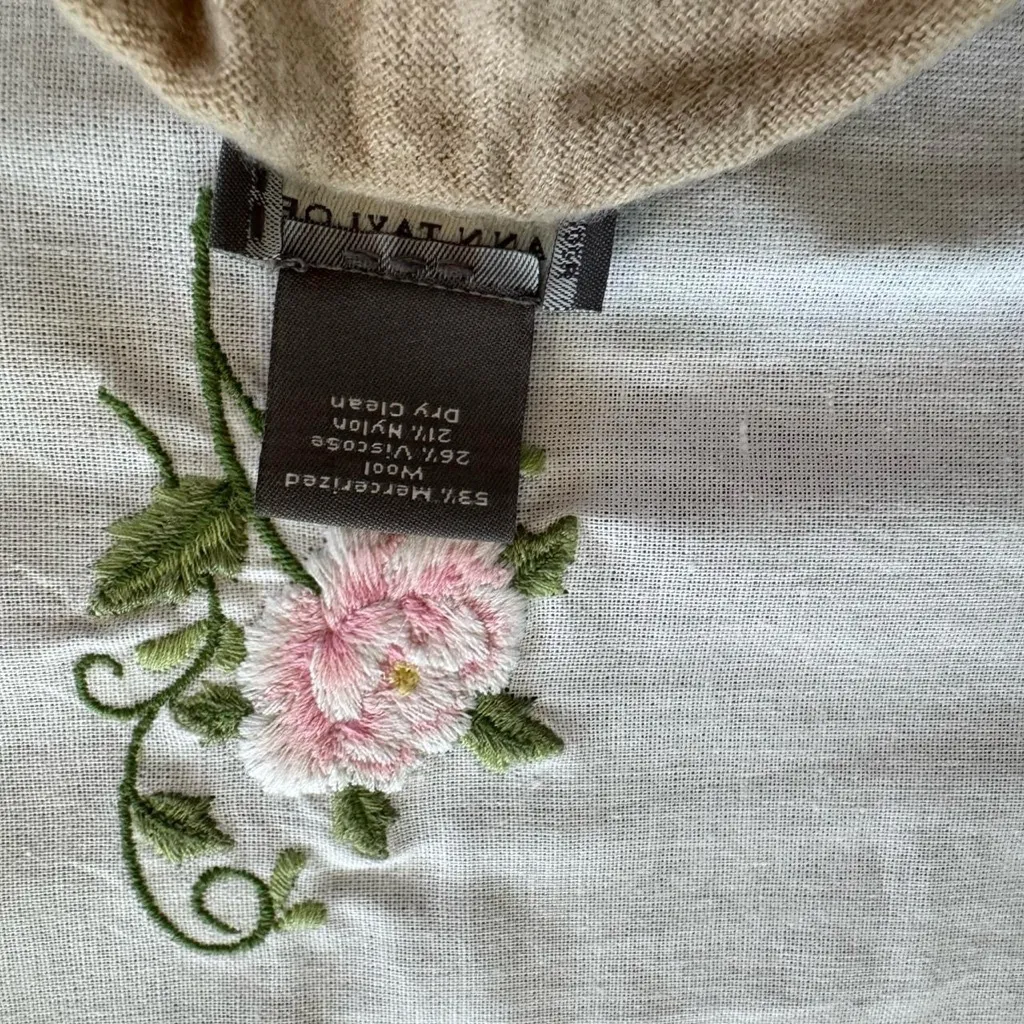 ⟡ Ann Taylor Tan Wool Blend Sleeveless Top size S ⟡ - Image 5