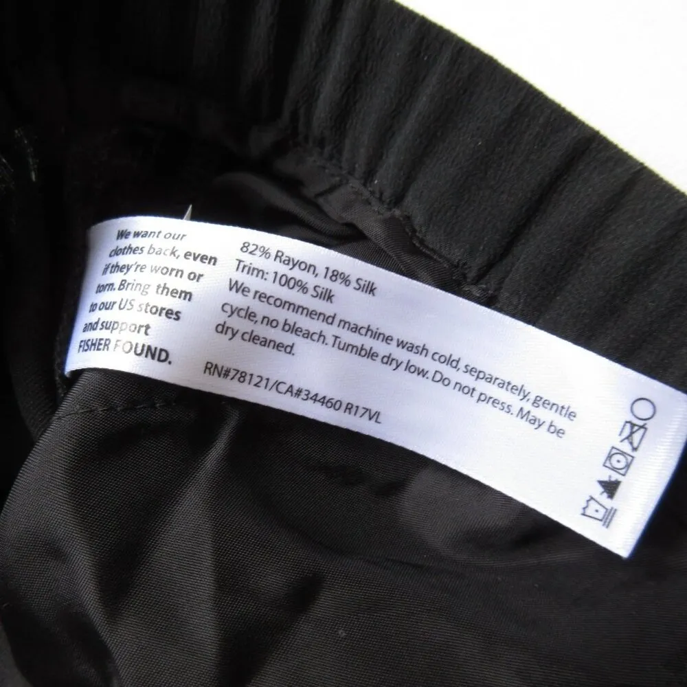 NWT Eileen Fisher Ankle Length Pant in Black Velvet Tapered Pull-on Pants XL - Image 6