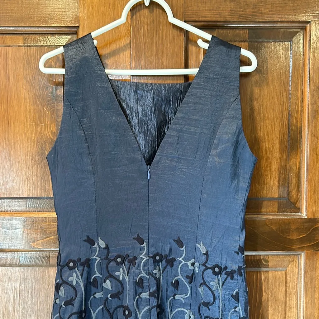 Ann Gigli Before 229 Grey Lady's Cocktail Dress Embroidered EU 44 Rome Italy Gray Size undefined - Image 7