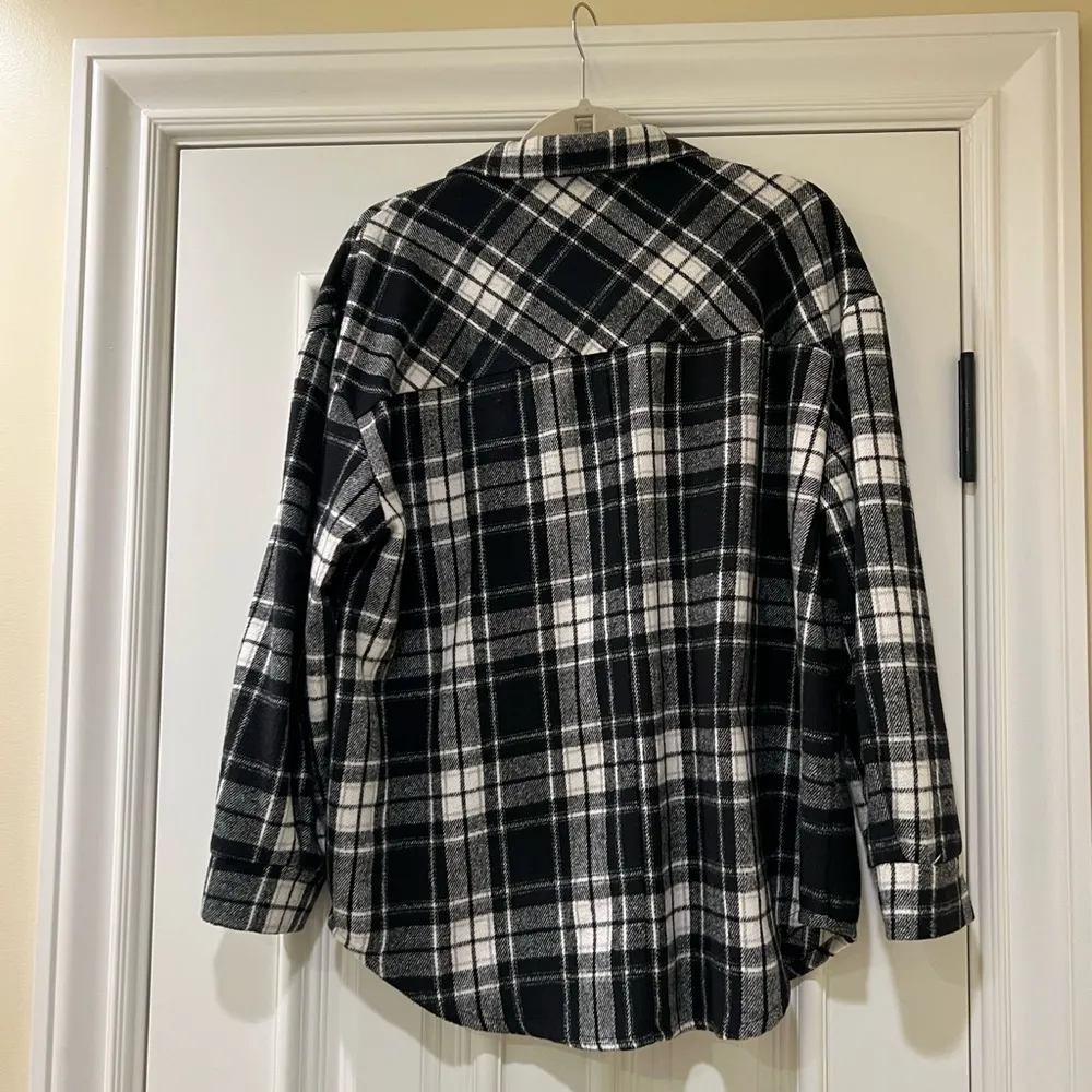 Thick plaid flannel shirt Black Size M - Image 2