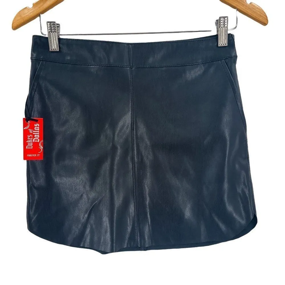 Dukes of Dallas Vegan Leather Mini Skirt - Image 59