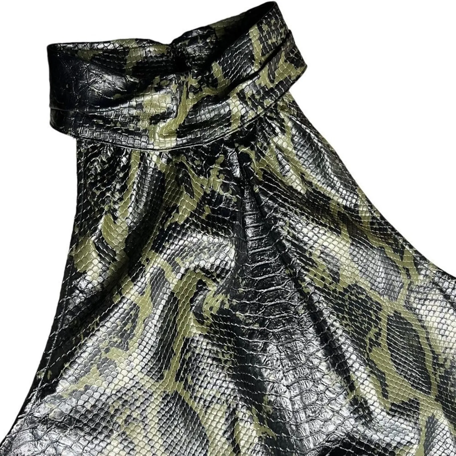 NWT Ramy Brook Embossed Pam Halter Top Keyhole Back Size Medium MSRP $285 - Image 5