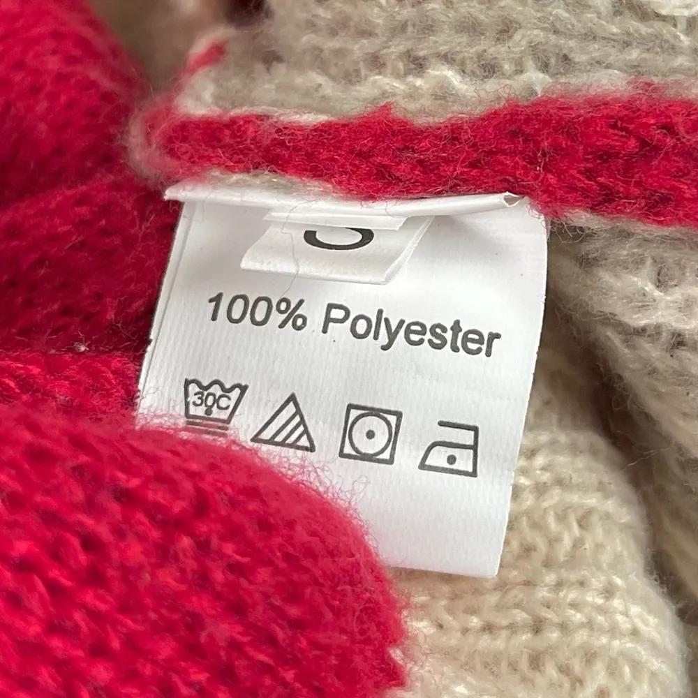 Holiday Large Oversized Snowflake Knit Crewneck Sweater Soft Pullover Ribbed - Image 5