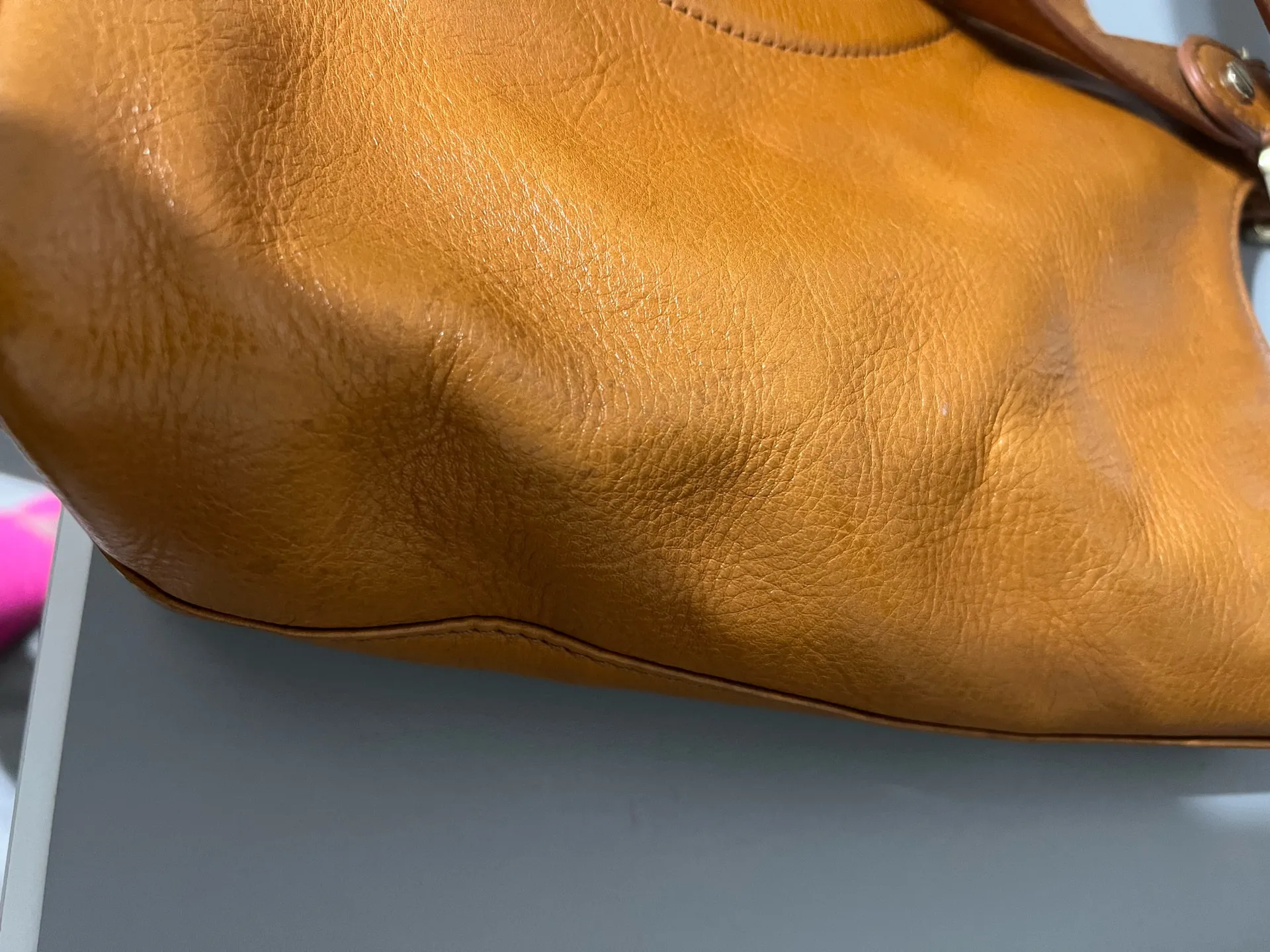 Tory Burch Leather Tote Bag Brown Logo Zip Top Large - Image 6