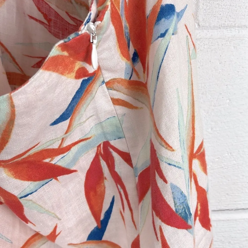 Tommy Bahama women’s floral tropical linen unlined skirt preppy size 10 - Image 5