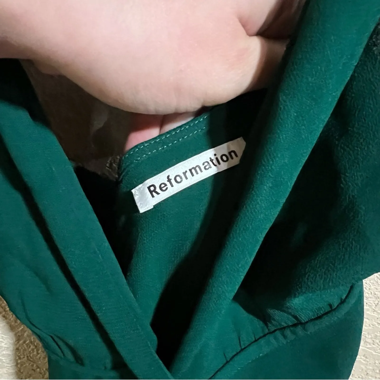 Reformation Sofi Wide Leg Jumpsuit - Emerald - size 2 - Image 4