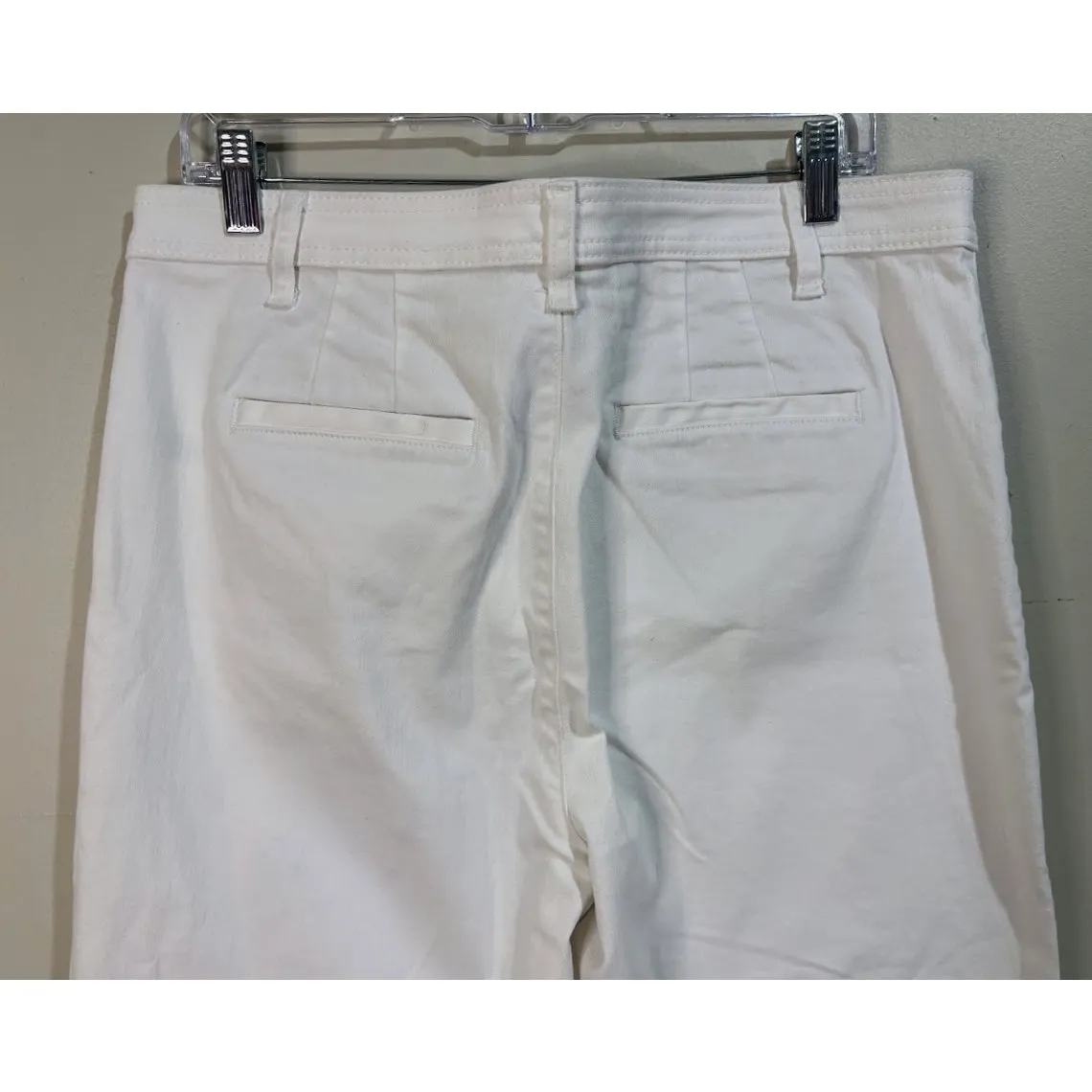 Talbots Flawless White High Waist Wide Leg Crop Jeans Size 14 - Image 7