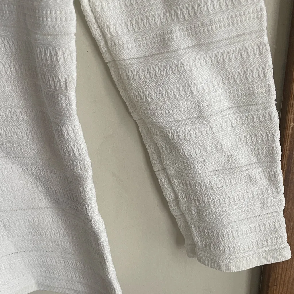 The Fold Pointelle Jumper Top White - Image 7