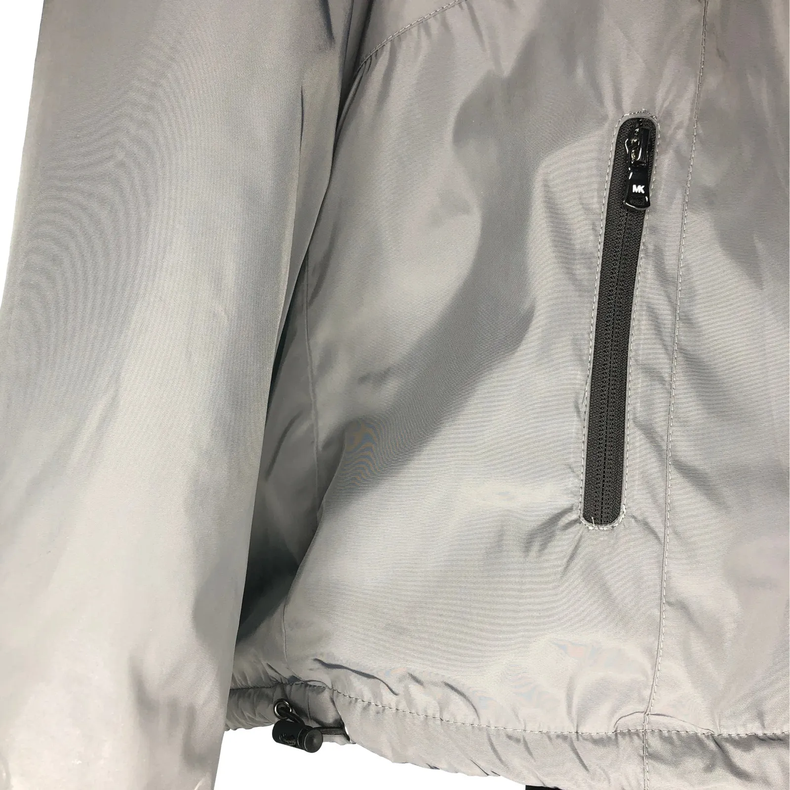 MICHAEL Michael Kors Gun Metal Missy Faux Shearling Lined Jacket - Image 5