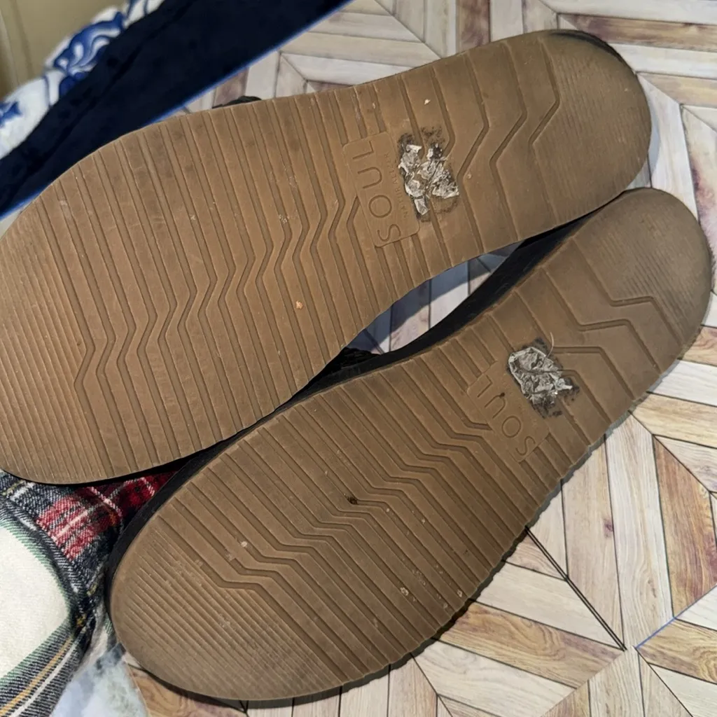 Soul Naturalizer Happy‎ Slide Sandal Casual Comfy Sz 11M Woven Leather Strap Black - Image 7